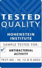 Certification tag issued by the Hohenstein Institute